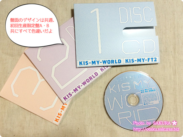 Kis-My-Ft2『KIS-MY-WORLD』初回生産限定盤A　盤面デザイン