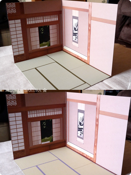 Can☆Do（キャンドゥ）のウッドクラフト用背景ボード「和室 床の間」　パターン１